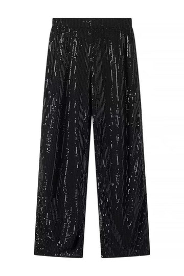 Svart Sparkly Sequin 2 Piece Kvinner Drakter